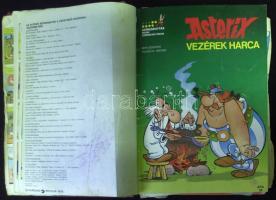 cca 1990 Asterix képregény több fejezete keménykötésbe kötve, Forum kiadó, Újvidék, Néhány lap szaka...