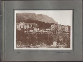 cca 1920 Romania: Sinaia 12 fotót tartalmapó mappa / Romania Sinaia mappa with 12 photos 25x17 cm