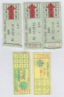 5 db használatlan BKV és SZKV vonaljegy