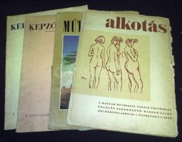1938-1958 4 db művészeti újság: Alkotás, Képzőművészet, Műterem
