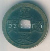 Japán 1736-1818. Mon "Kan-Ei / Tsu-Ho" (25mm/4.08g) T:2