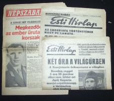 1961 Ember az űrben. 3 újság különkiadása a történelmi jelentőségű eseményről