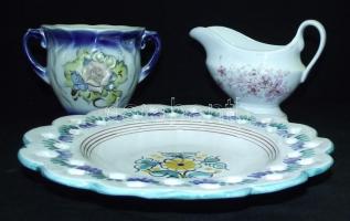 Egy doboz vegyes kerámia és porcelán tétel