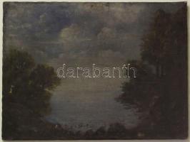 XX. sz. eleje. Jelzés nélkül: Erdei részlet, olaj-vászon, 60x90 cm