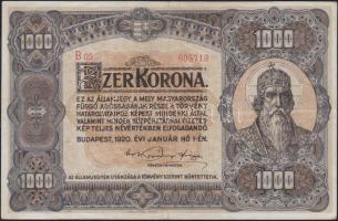 1920. 1000K "Orell Füssli - Zürich" T:II-