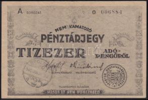 1946. 10.000AP pénztárjegy "Másra Át Nem Ruházható" T:II-