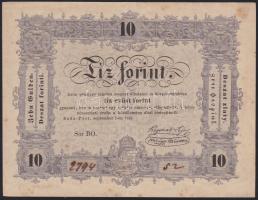 1848. 10Ft "Kossuth bankó" T:II foltos