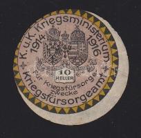Ausztria 1914-1916. Háborús Jóléti Hivatal 10h értékű szükségpénze T:II
