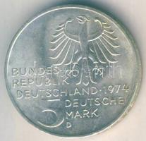 NSZK 1974D 5M Ag "Kant" T:1-