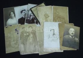 cca 1880-1910 14 db főként keményhátú fotó vegyes minőségben / vintage photos