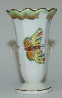 Kézzel festett Viktória-mintás Herendi porcelán vázácska / Handpainted Herendi chinaware vase 6cm