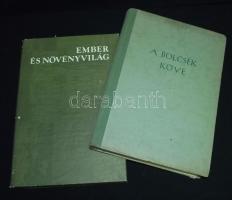 Egy doboznyi, főként kert és természet témájú könyvtétel, kb 20 db