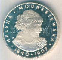 Lengyelország 1975. 100Zl Ag "Helena Modrzejewska" T:PP