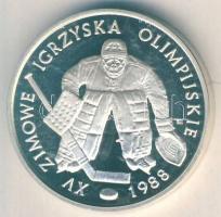 Lengyelország 1987. 500Zl Ag "Téli olimpia-jégkorong" T:PP
