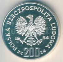 Lengyelország 1984. 200Zl Ag "Téli olimpia Sarajevo-korcsolya" T:PP