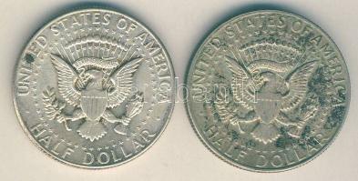 USA 1964-1967. 1/2$ (2x) Ag "Kennedy" T:3