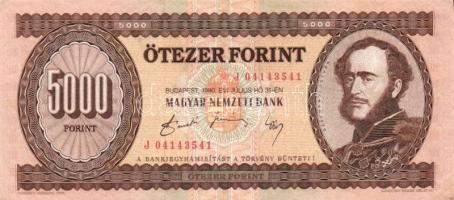 1990. július 5000Ft "J" T:III+ R!