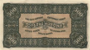 1923. 500K "Magyar Pénzjegynyomda Rt" T:II