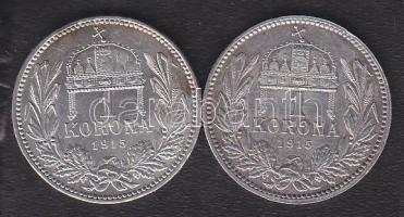 1915. 1K (2x) Ag T:2