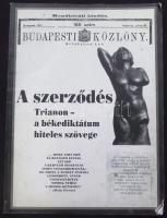 A szerződés - Trianon a békediktátum hiteles szövege - A Budapesti Közlöny rendkívüli kiadásának rep...