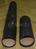 Régi, szép állapotú kemény térképtartó henger / Portable hard map-case 90 cm