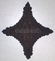 F. A. jelzéssel: Szűz Mária és az angyalok, mázatlan kerámia fali dísz / Ceramic ornament 40x40 cm