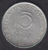 1948. 5Ft Ag "Petőfi" T:2