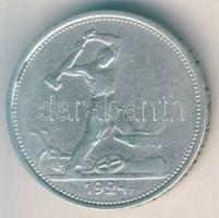 Szovjetunió 1924. 50k Ag T:3