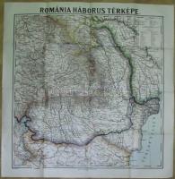 cca 1916 Magyar Földrajzi Intézet:  Románia háborús térképe / WW. I. military map of Romania 70x70 cm