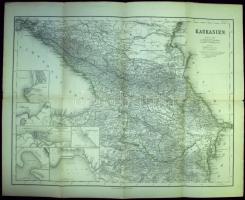 cca 1890 A Fekete-tenger partvidéke és a Kaukázus. 2 db Friese und Lang térkép / The coasts of the B...