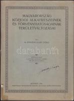 Edelényi Szabó Dénes: Magyarország közjogi alkatrészeinek és törvényhatóságainak területváltozásai- térképvázlatokkal., Bp., 1928 72p. + 1941 MAgyar statisztikai zsebkönyv