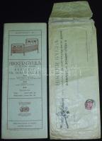 1923 Hikker Gyula réz és vasbútorgyár képes katalógusa és futott fejléces borítékja