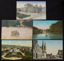 5 db régi Zágráb városképes lap