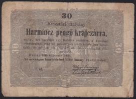 1849. 30Kr "Kincstári utalvány" T:IV