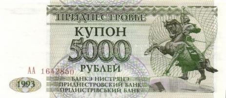 Transznisztria 1993. 50R, 100R, 200R, 500R, 1000R, 5000R + 1994. 1R, 5R, 10R, 50.000R T:I,I-