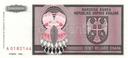 Horvátország/Krajinai Szerb Köztársaság 1993. 10.000.000.000D T:I