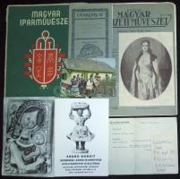 Magyar Iparművészet (sérült), Magyar Nemzeti Művészet + egyéb művészeti témájú nyomtatványok