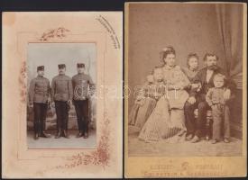 ~1900  5 db régi keményhátú fotó, ebből 2 vasúti igazolvány