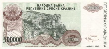 Horvátország/Krajinai Szerb Köztársaság 1993. 5000D + 50.000D + 500.000D T:I,II