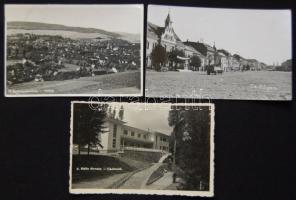 3 db erdélyi városképes lap a negyvenes évekből / 3 Transylvanian town-view cards
