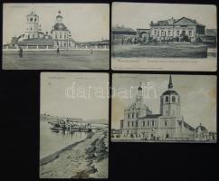 4 db megíratlan, háború előtti Ulan-Ude / Verkhneudinsk városképes lap