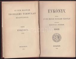 IMIT (Izraelita Magyar Irodalmi Társulat) évkönyve. Szerk.: Bánóczi József. Budapest, 1912. Eredeti, jó állapotú aranyozott vászonkötésben. 412p.