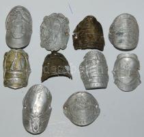 10 db klf turistabot jelvény: Tihany, Gyilkos-tó, Balaton, Kolozsvár, Békás-szoros, Budapest, stb.