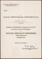 1968-1988  4 db Bányász Szolgálati Érdemérem kitüntetés - bornz, ezüst, arany és gyémánt fokozat