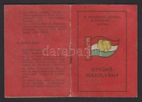 Gönczi Béla (1934): Úttörő oklevél. Rézkarc 21x19 cm + 1955 Úttörő igazolvány