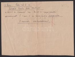 1945 Deportáltak megsegítésére felhívó röplap / Judaica flyer