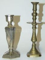 2 db dekoratív gyertyatartó 16cm és 20cm magas