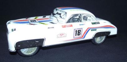 cca 1970 Lendkerekes lemezautó / Tin car with fly wheel 25x11 cm