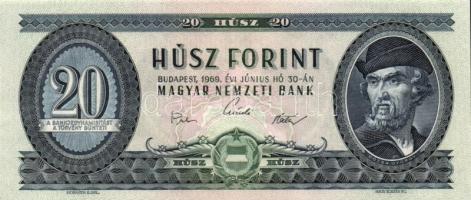 1969. 20Ft (2x) T:I,I- + 1975. 20Ft (2x) T:II