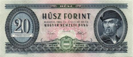1969. 20Ft (2x) egymás utáni sorszámmal T:I,I-